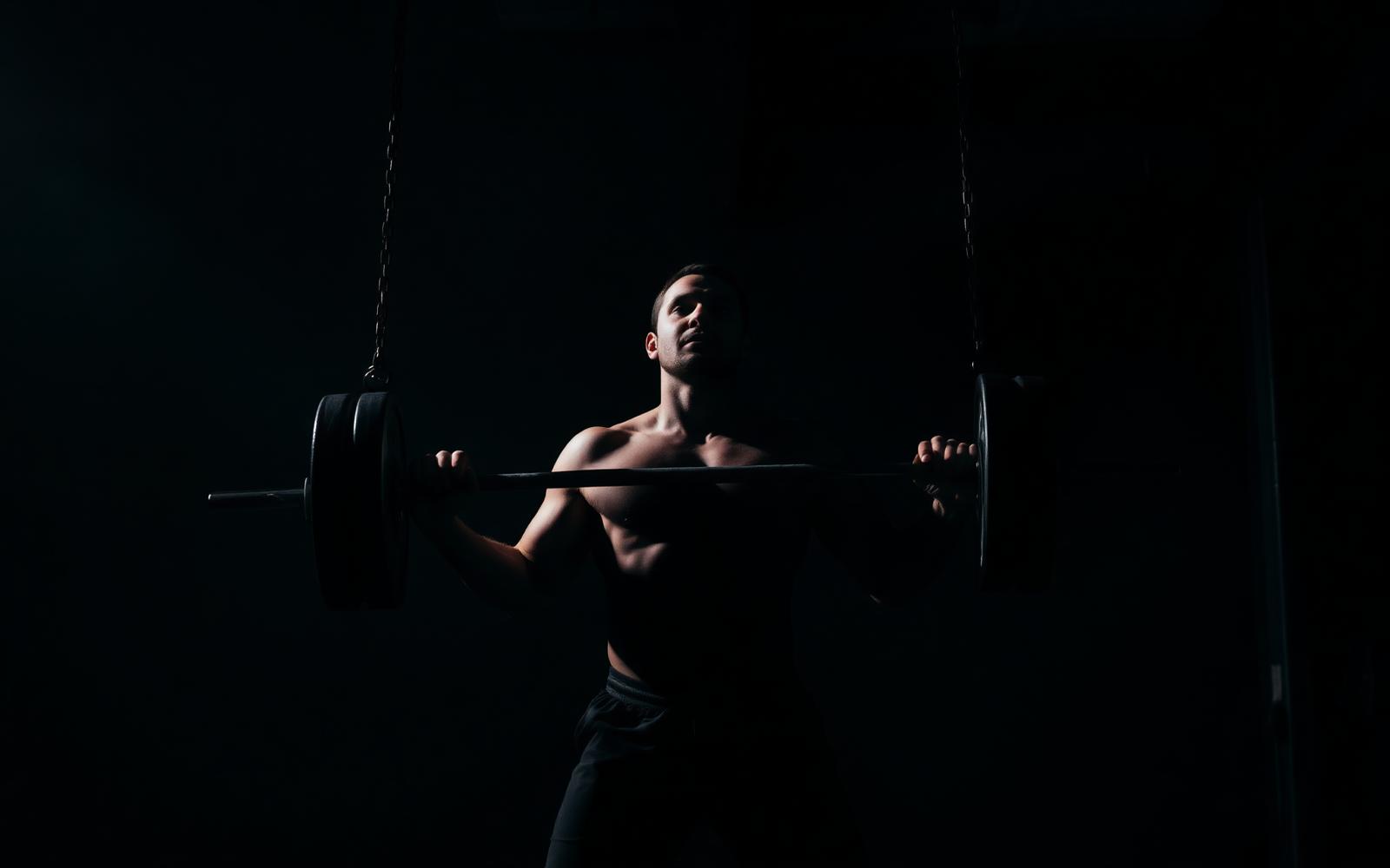Athlete lifting a barbell