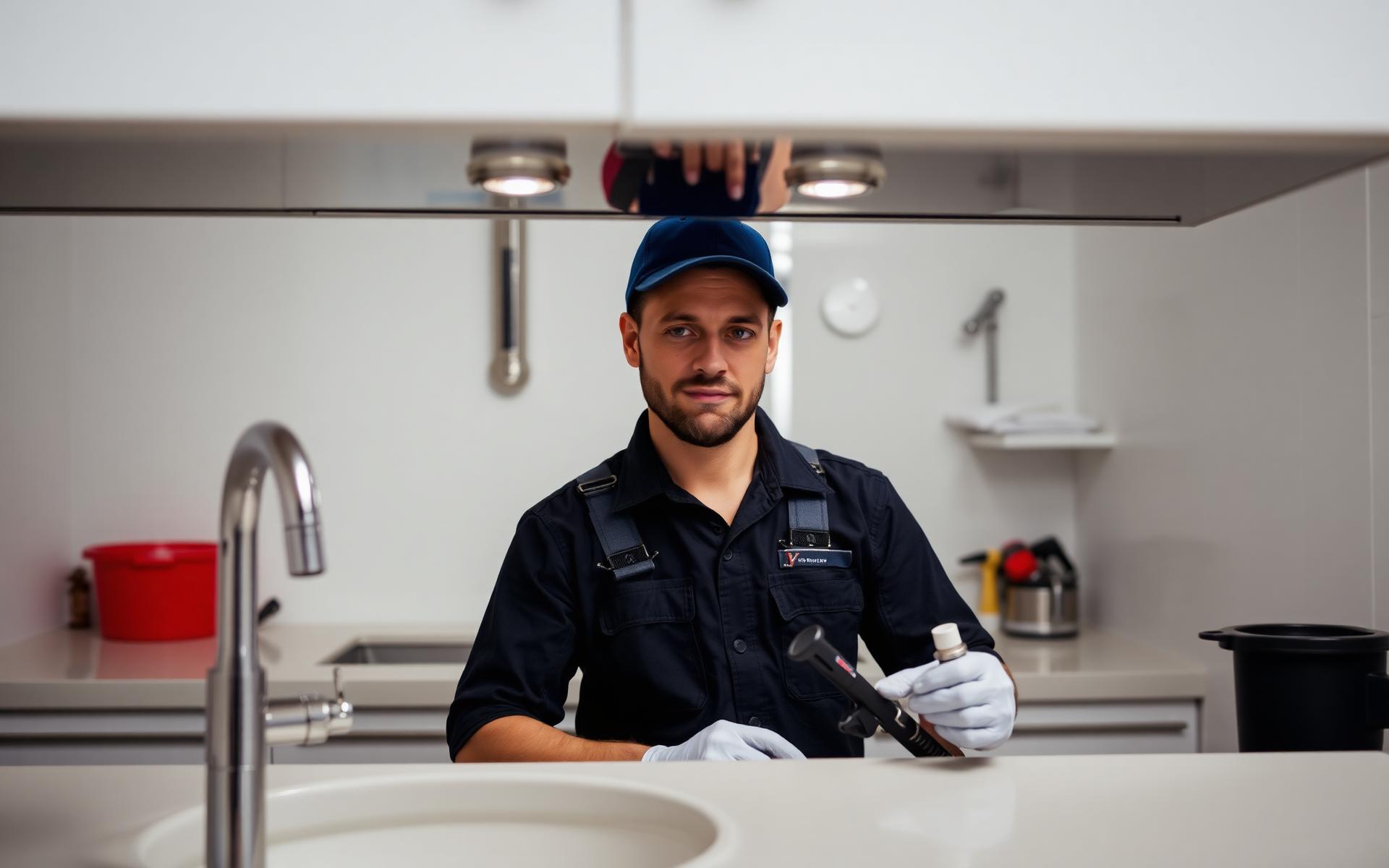 Plumber working
